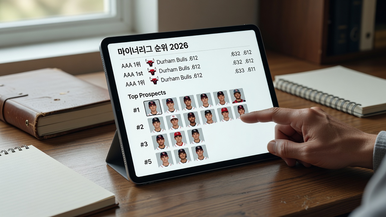 마이너리그 순위와 유망주 동향 파악 방법