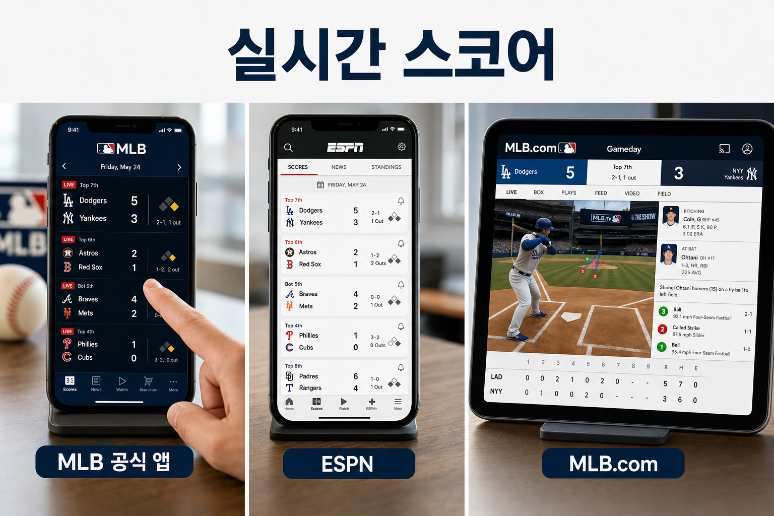 MLB 오늘 경기 실시간 스코어 확인하는 최적 경로